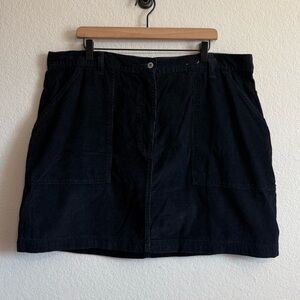 Venezia Jeans Dark Navy Blue Y2K Corduroy Mini Skirt Size 24